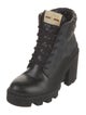 Gucci GG Supreme Leather Trim Embellishment Combat Boots