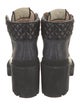 Gucci GG Supreme Leather Trim Embellishment Combat Boots