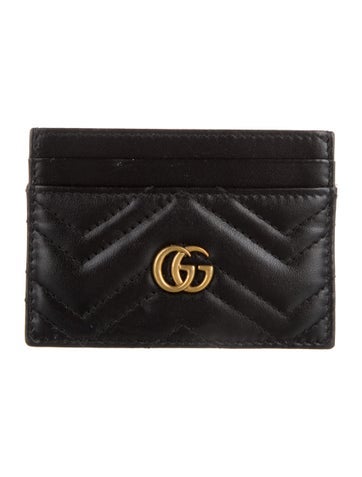 Gucci Wallets Marmont Double G Logo Card Holder