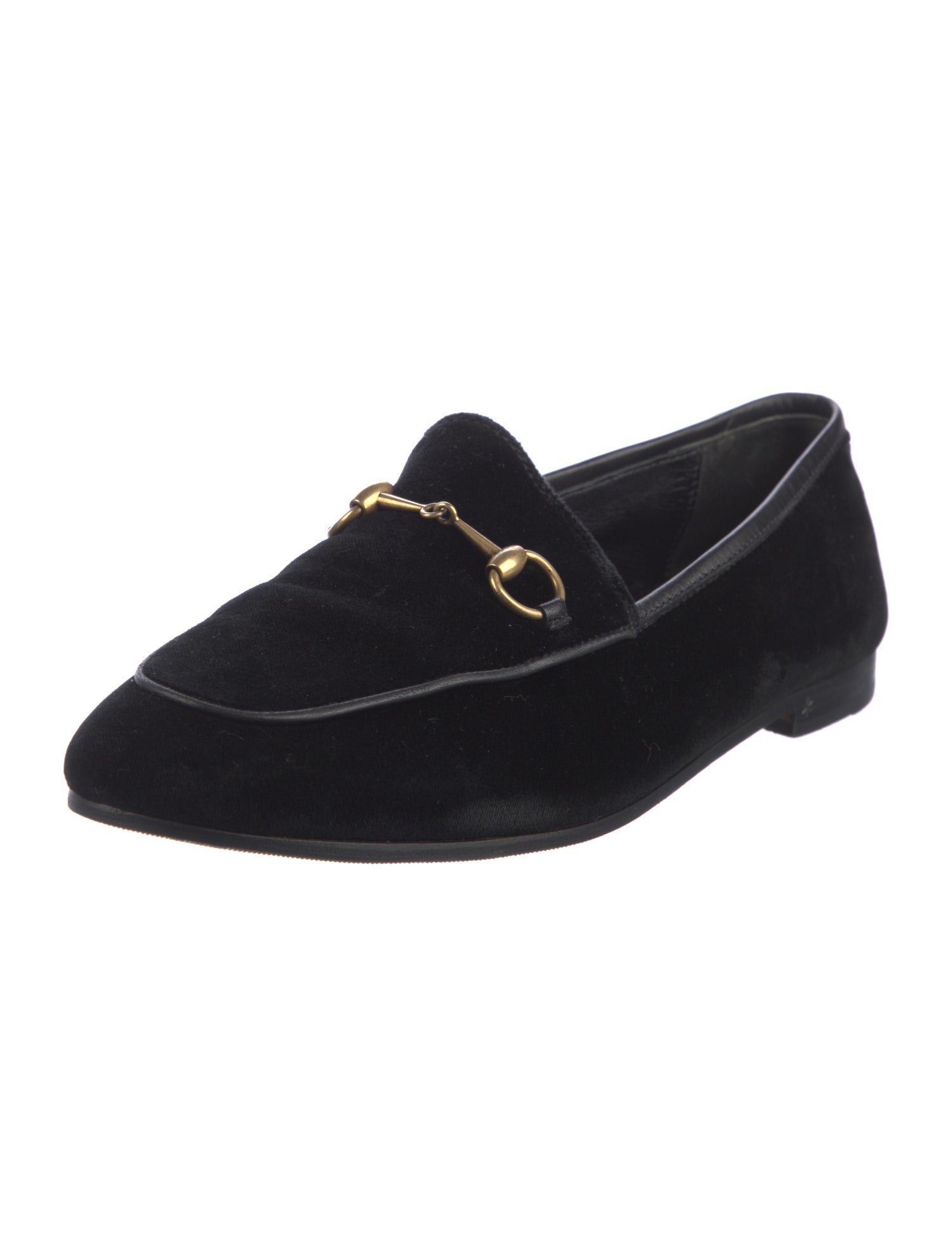 Gucci Horsebit Accent Velvet Loafers