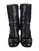 Gucci Horsebit Accent Patent Leather Boots