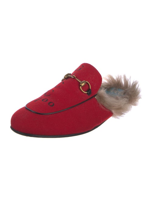 Gucci Horsebit Accent Velvet Slippers