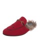 Gucci Horsebit Accent Velvet Slippers