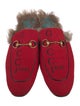 Gucci Horsebit Accent Velvet Slippers