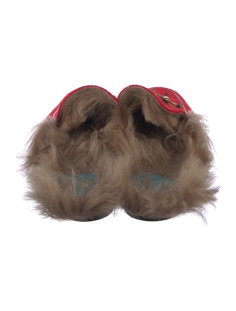 Gucci Horsebit Accent Velvet Slippers
