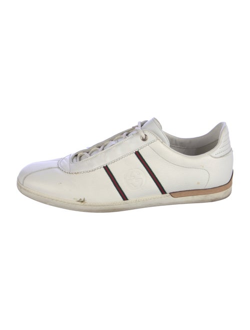 Gucci Web Accent Leather Sneakers