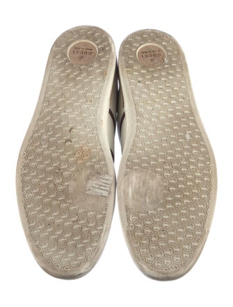 Gucci Web Accent Leather Sneakers