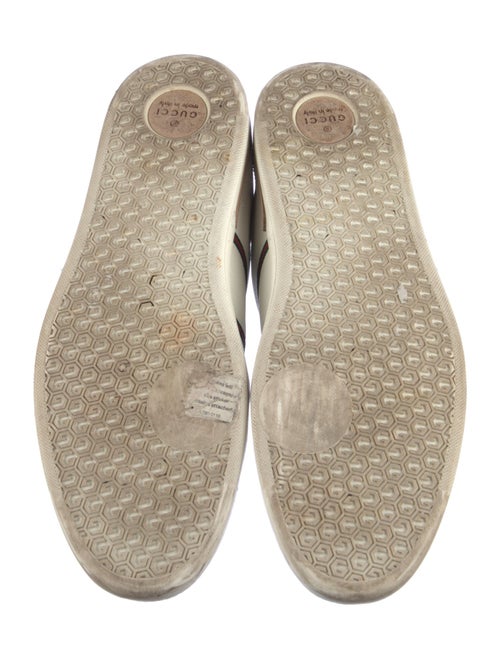 Gucci Web Accent Leather Sneakers