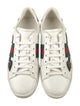 Gucci Web Accent Leather Sneakers
