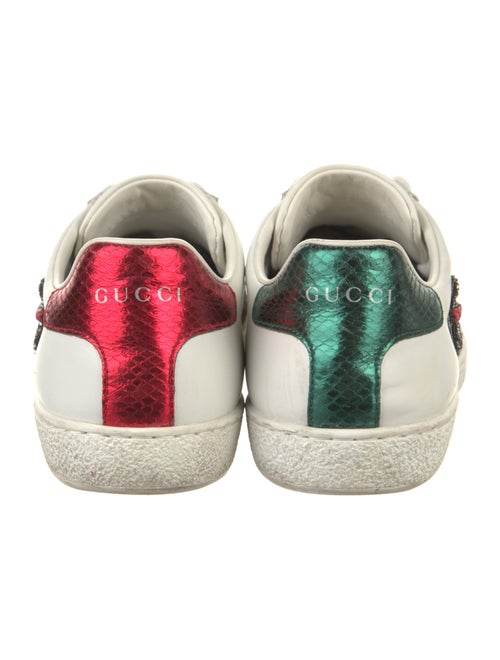 Gucci Web Accent Leather Sneakers