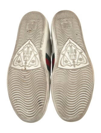 Gucci Web Accent Leather Sneakers