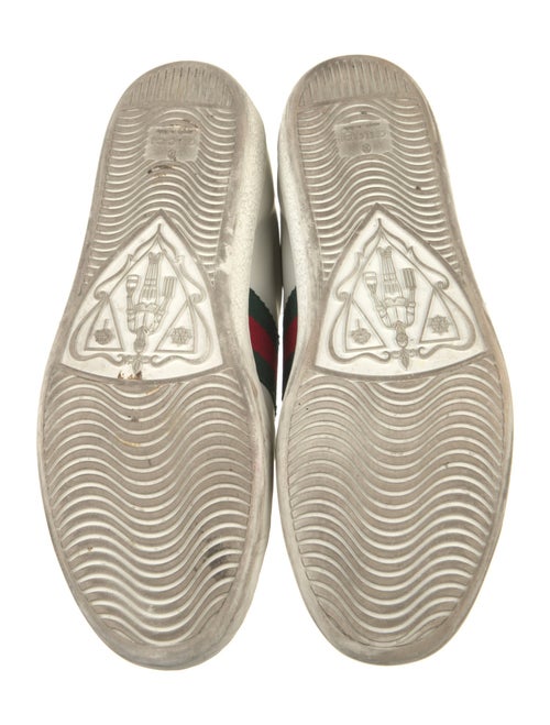Gucci Web Accent Leather Sneakers