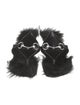 Gucci Horsebit Accent Faux Fur Slides