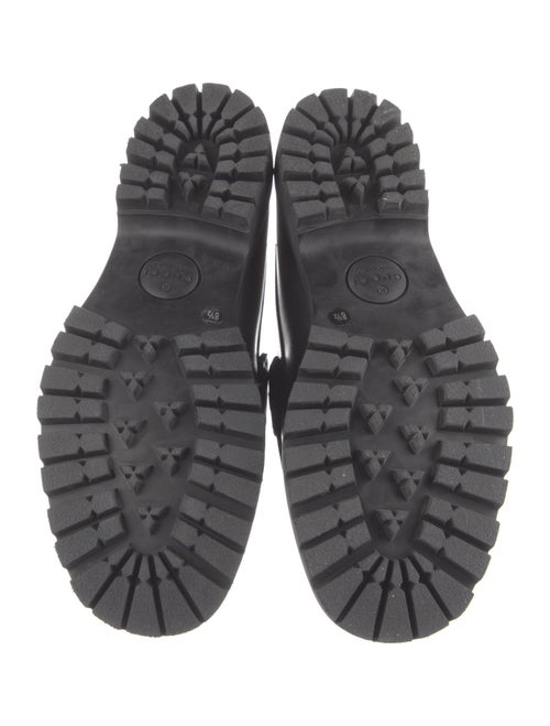 Gucci Web Accent Leather Loafers