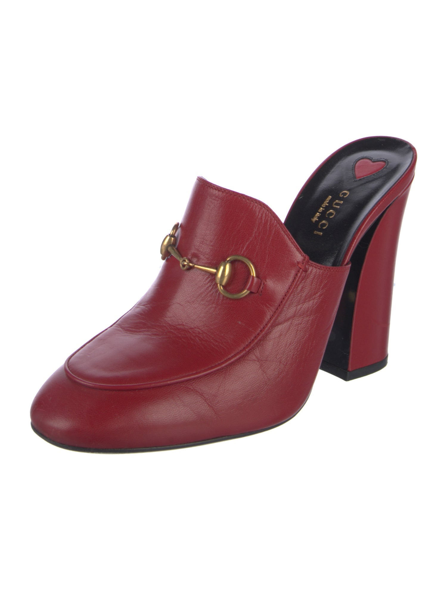 Gucci Horsebit Accent Leather Mules