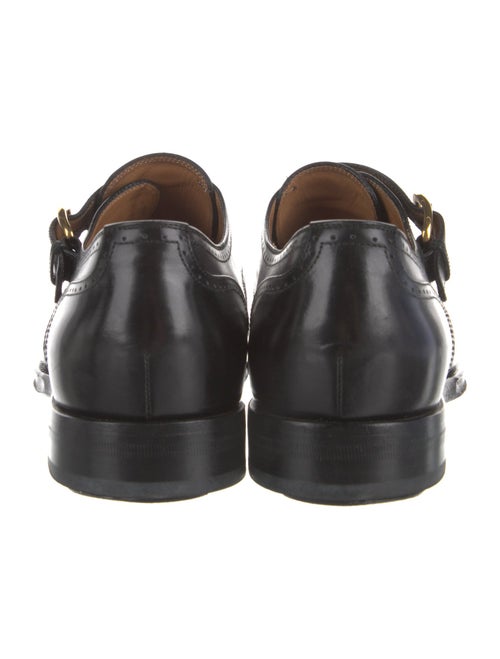 Gucci Interlocking G Logo Leather Monk Straps