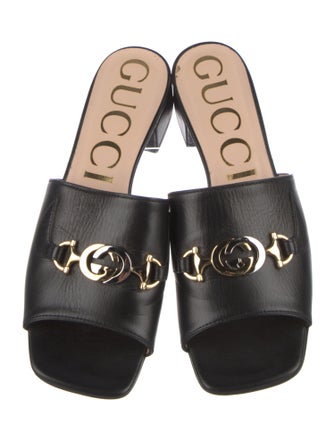 Gucci Interlocking G Horsebit Leather Slides
