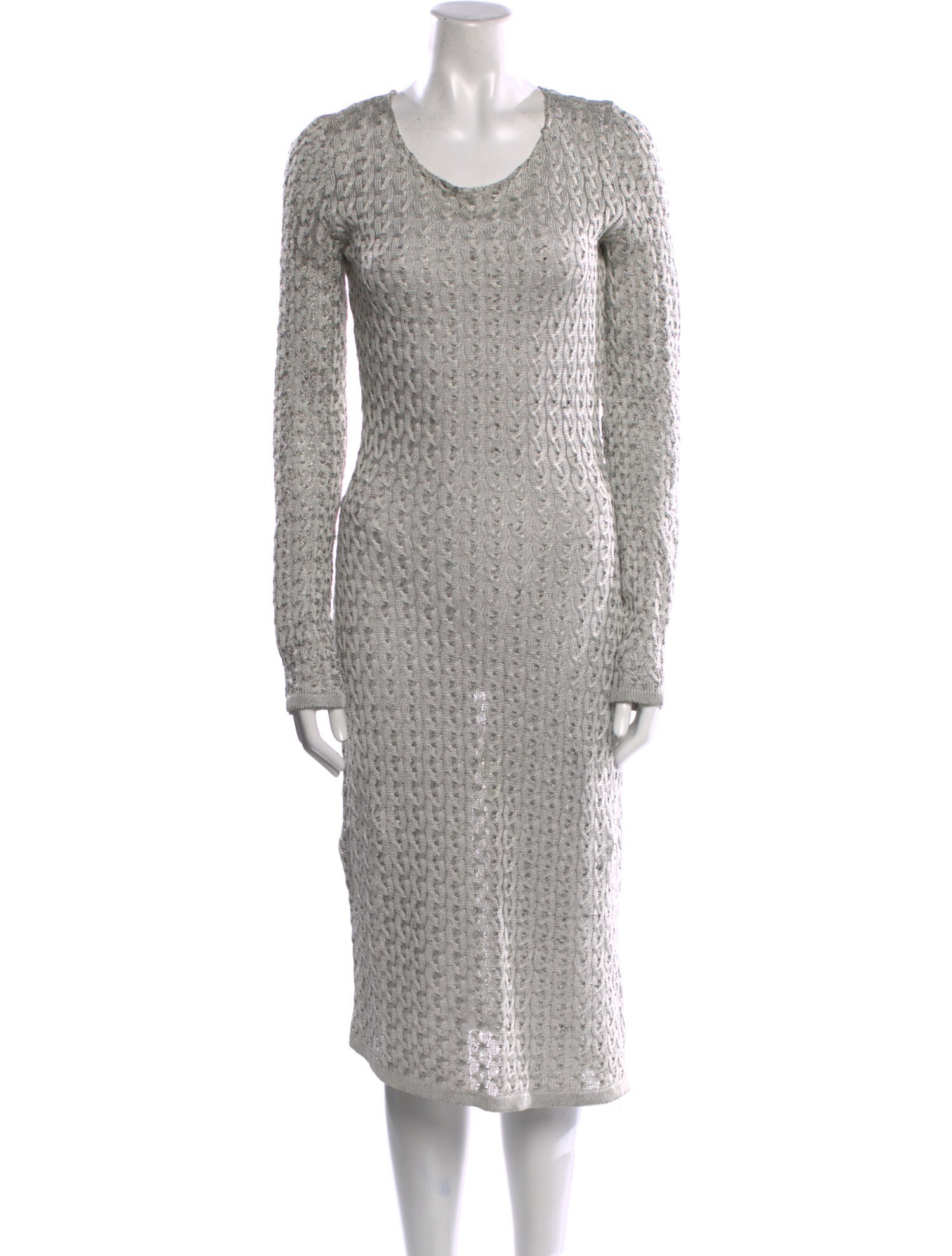 Gucci Scoop Neck Midi Length Dress