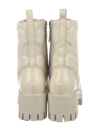 Gucci GG Signature Leather Combat Boots