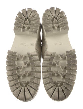 Gucci GG Signature Leather Combat Boots