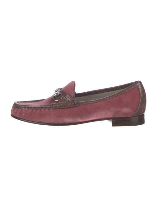 Gucci Horsebit Accent Velvet Loafers