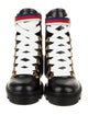 Gucci Leather Colorblock Pattern Combat Boots