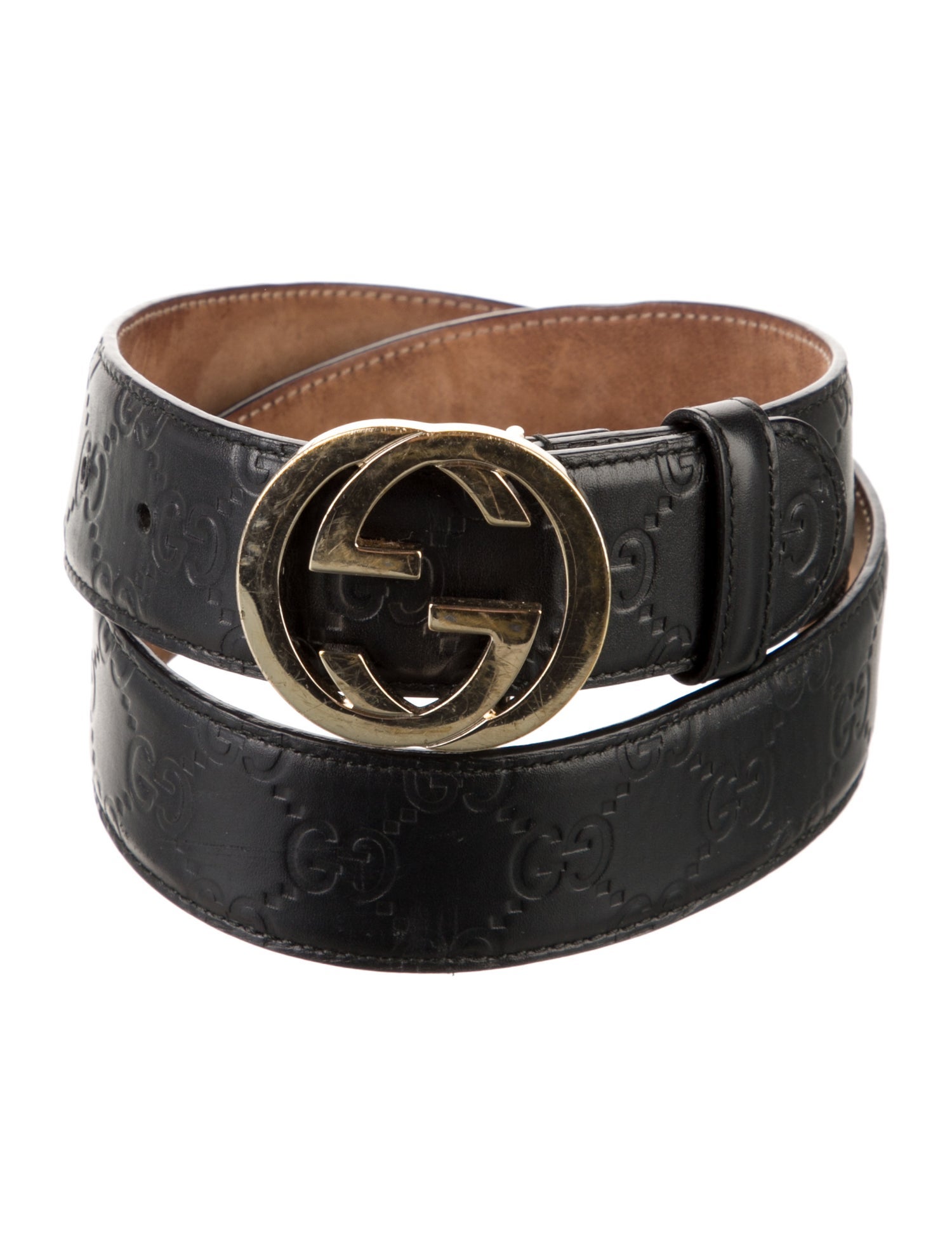 Gucci Interlocking G Logo Leather Belt