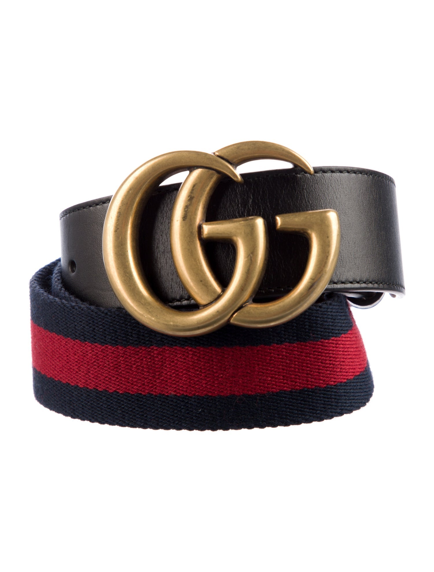 Gucci Double G Logo Canvas Belt