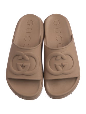 Gucci Interlocking G Logo Rubber Slides