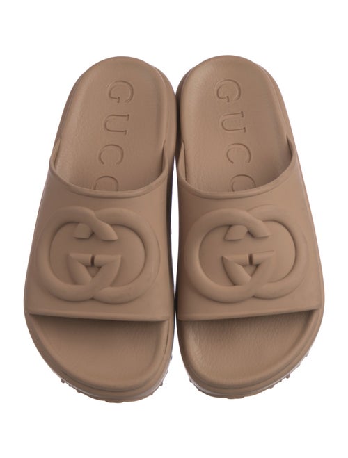 Gucci Interlocking G Logo Rubber Slides