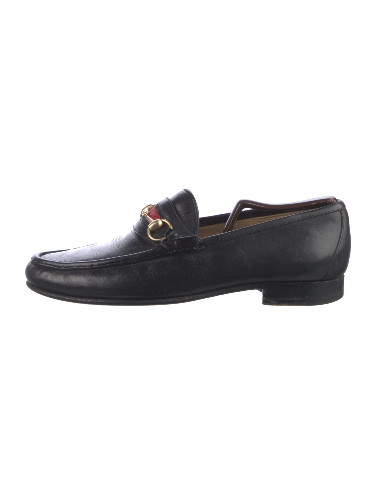 Gucci Vintage Web Accent Loafers