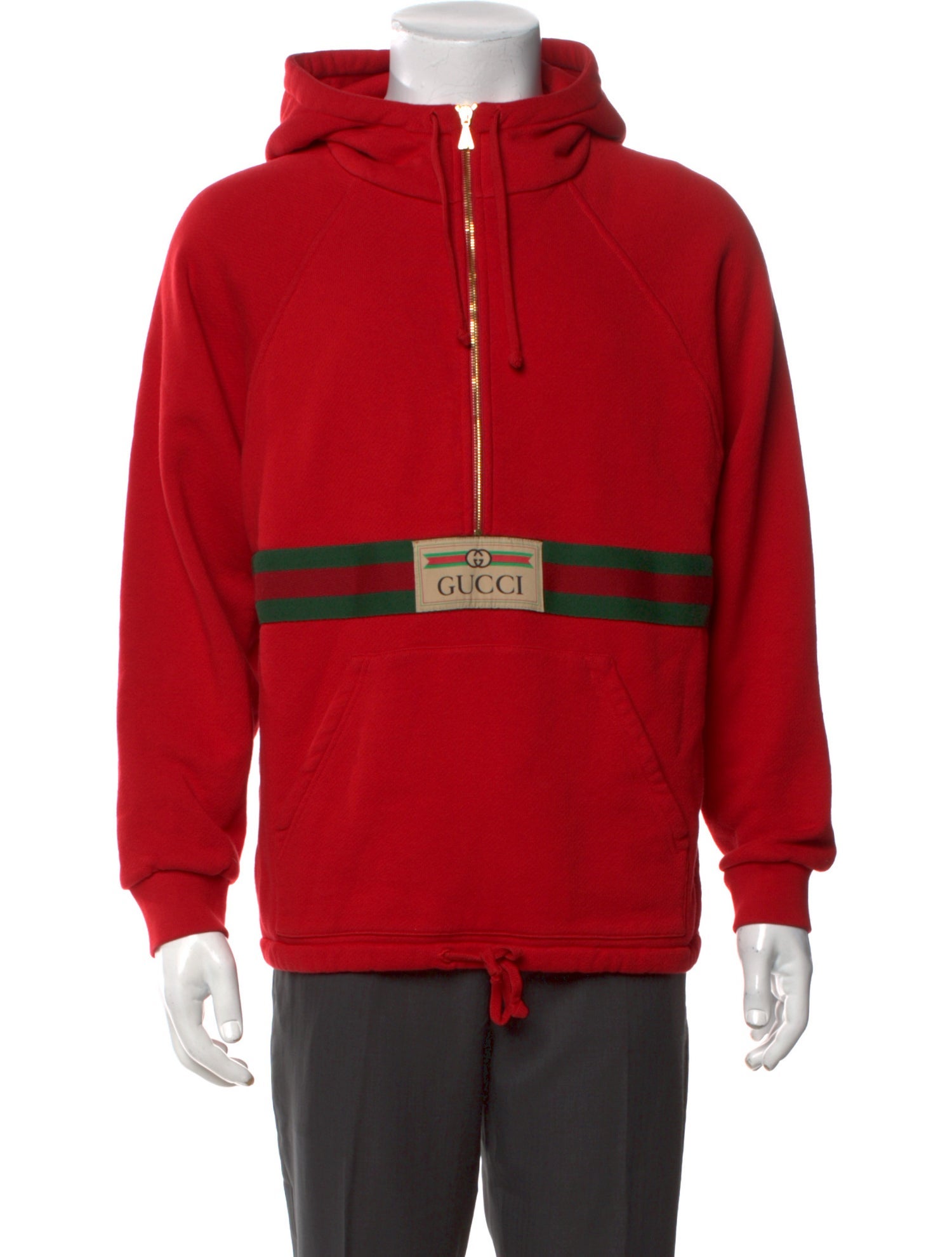 Gucci Graphic Print Mock Neck Hoodie