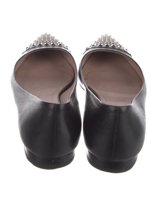 Gucci Leather Studded Accents Ballet Flats
