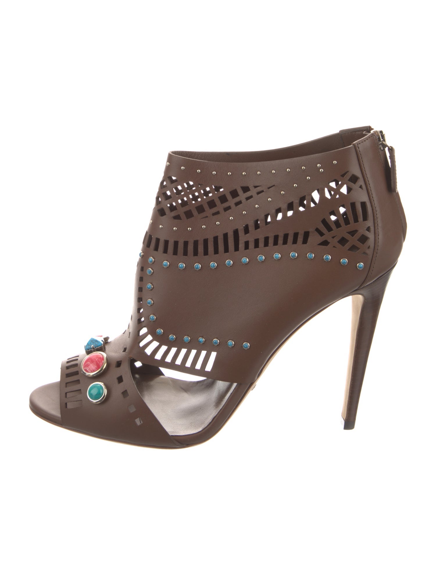 Gucci Leather Lasercut Accents Boots