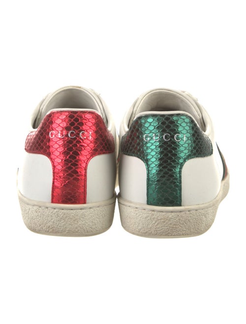 Gucci Web Accent Leather Sneakers