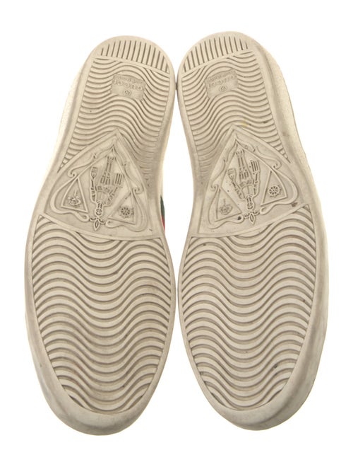 Gucci Web Accent Leather Sneakers