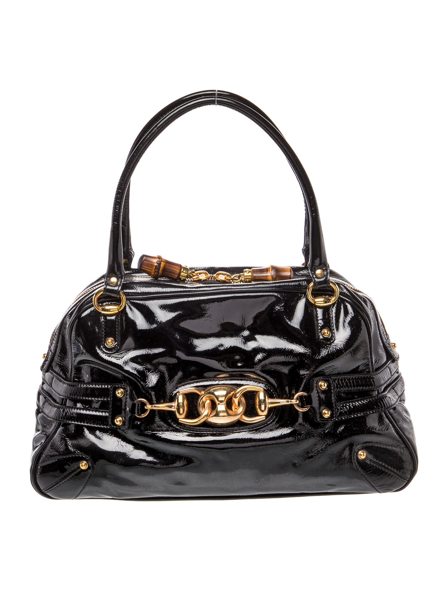 Gucci Patent Leather Top Handle Bag Vintage