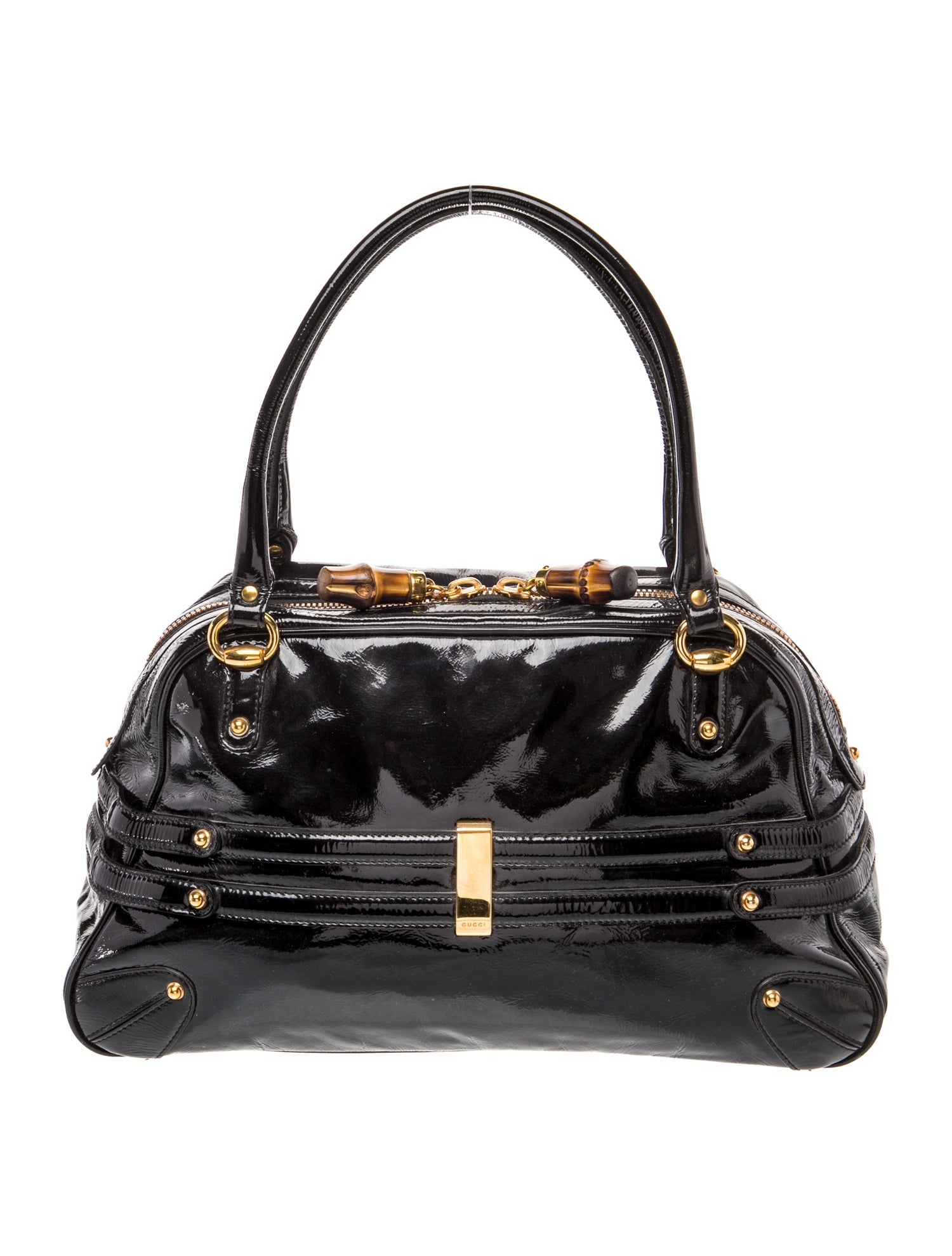 Gucci Patent Leather Top Handle Bag Vintage