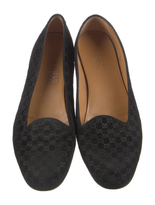 Gucci Microguccissima Pattern Suede Loafers