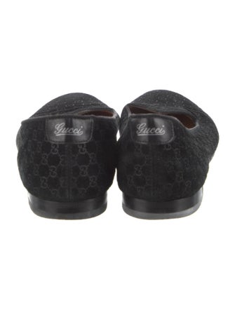 Gucci Microguccissima Pattern Suede Loafers