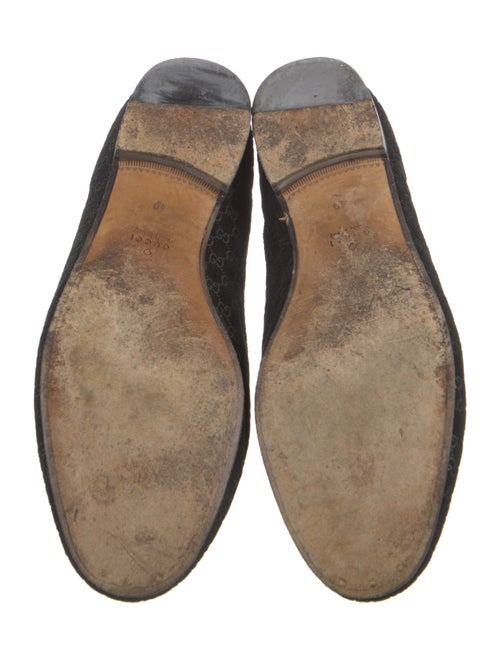 Gucci Microguccissima Pattern Suede Loafers