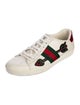 Gucci Web Accent Leather Sneakers