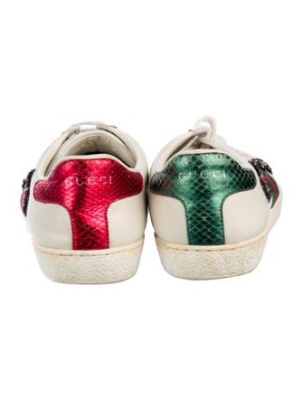 Gucci Web Accent Leather Sneakers