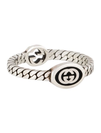 Gucci Enamel Interlocking G Ring