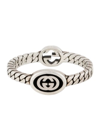 Gucci Enamel Interlocking G Ring