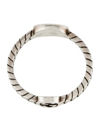 Gucci Enamel Interlocking G Ring