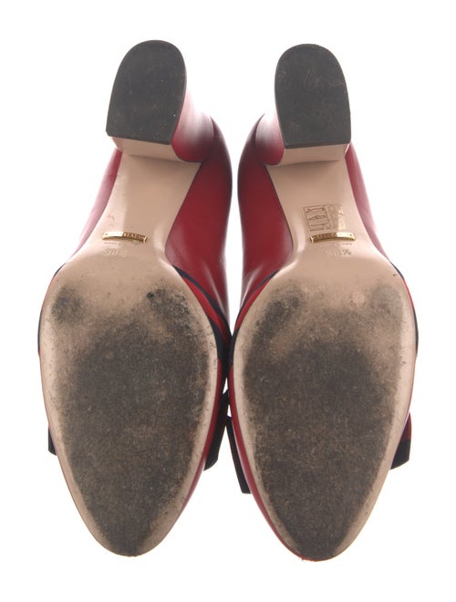 Gucci Sylvie Web Accent Leather Pumps