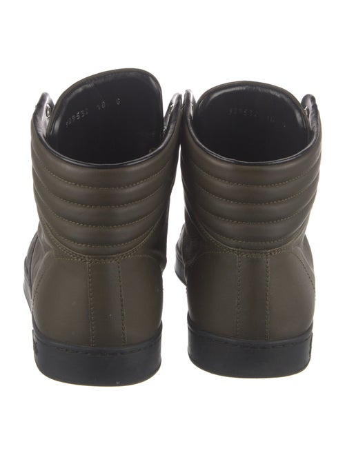 Gucci Web Accent Leather Sneakers