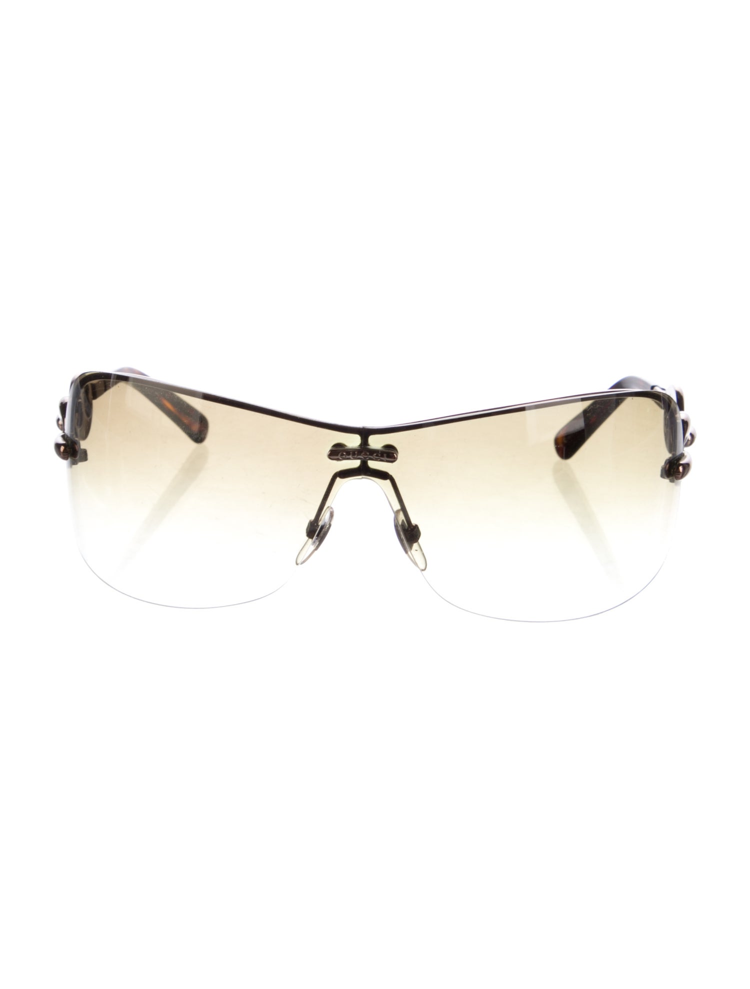 Gucci Marina Chain Accent Shield Sunglasses