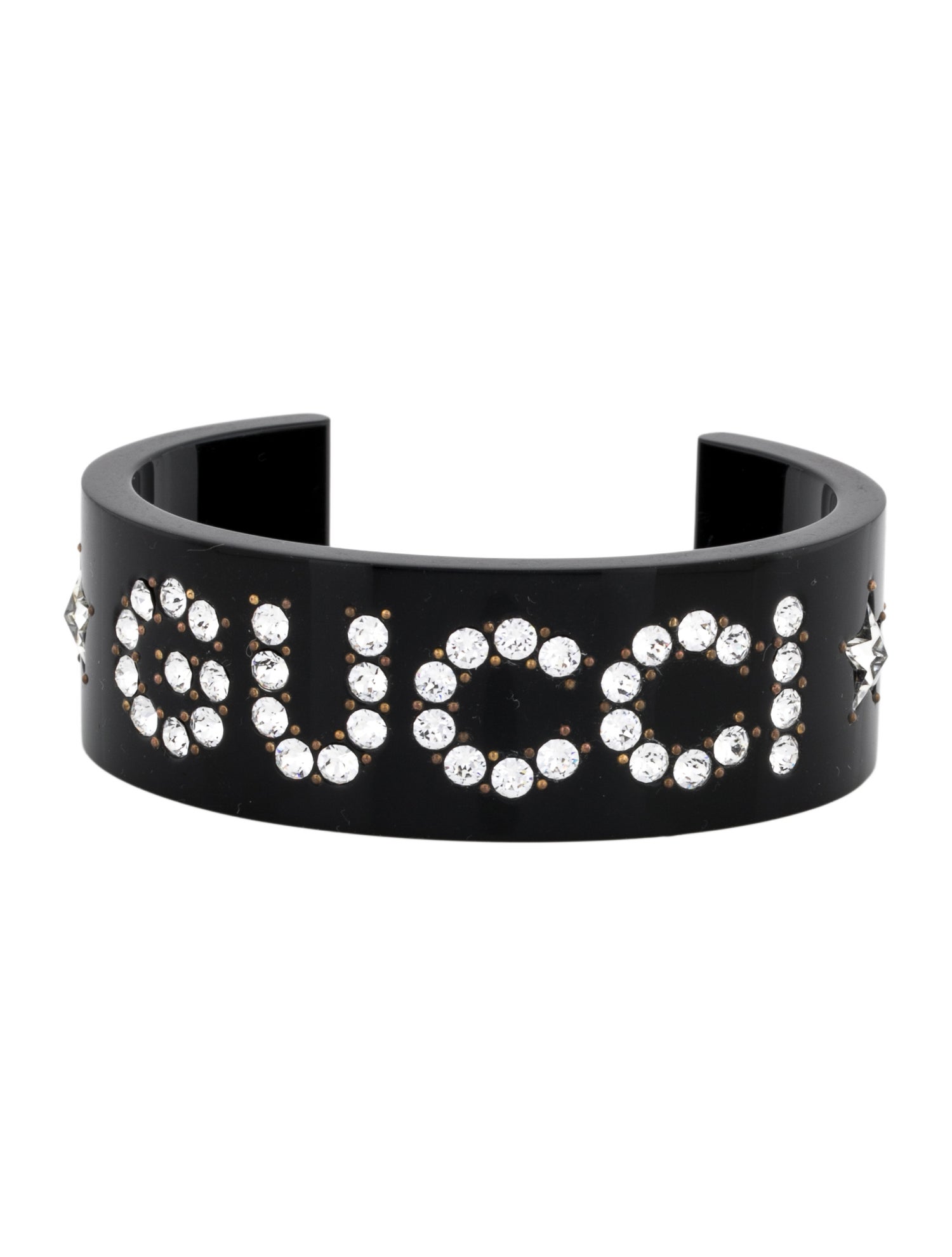 Gucci Resin & Crystal Cuff Bracelet